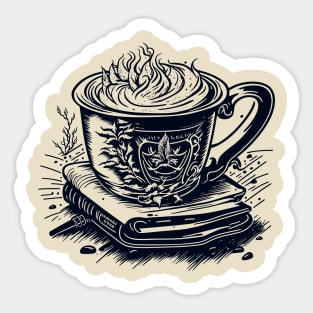 Coffee and books Sticker